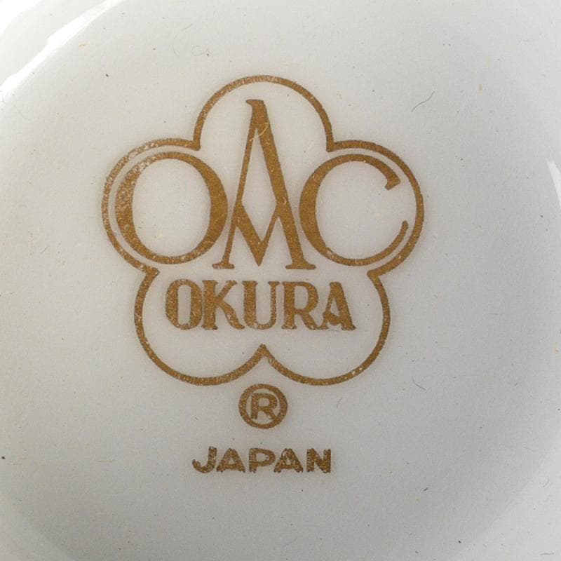 大倉陶園　染付金彩　コーヒーカップ＆ソーサー　2種2客　V　R7186