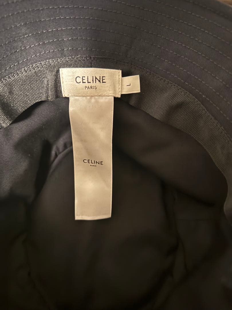希少 CELINE トリオンフ　バケットハット ブラック　Lサイズ