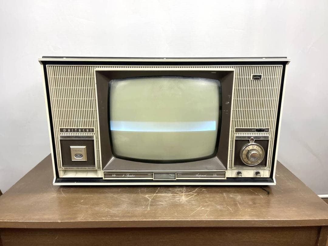 【稀少/通電OK】HITACHI ST-3200 アンティークテレビ インテリア