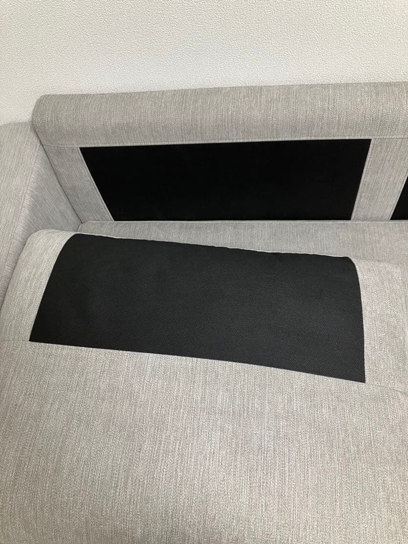 ニトリ 布張りカウチソファーベット(ノアーク2 GY)