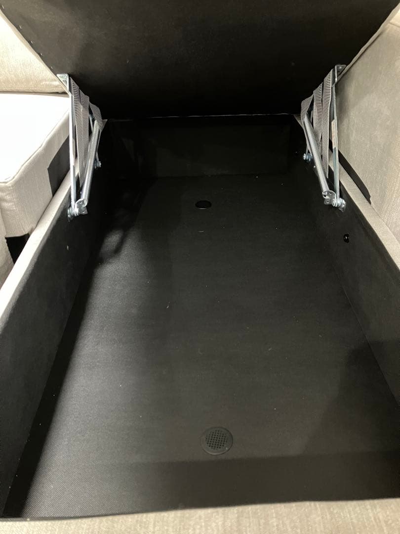 ニトリ 布張りカウチソファーベット(ノアーク2 GY)