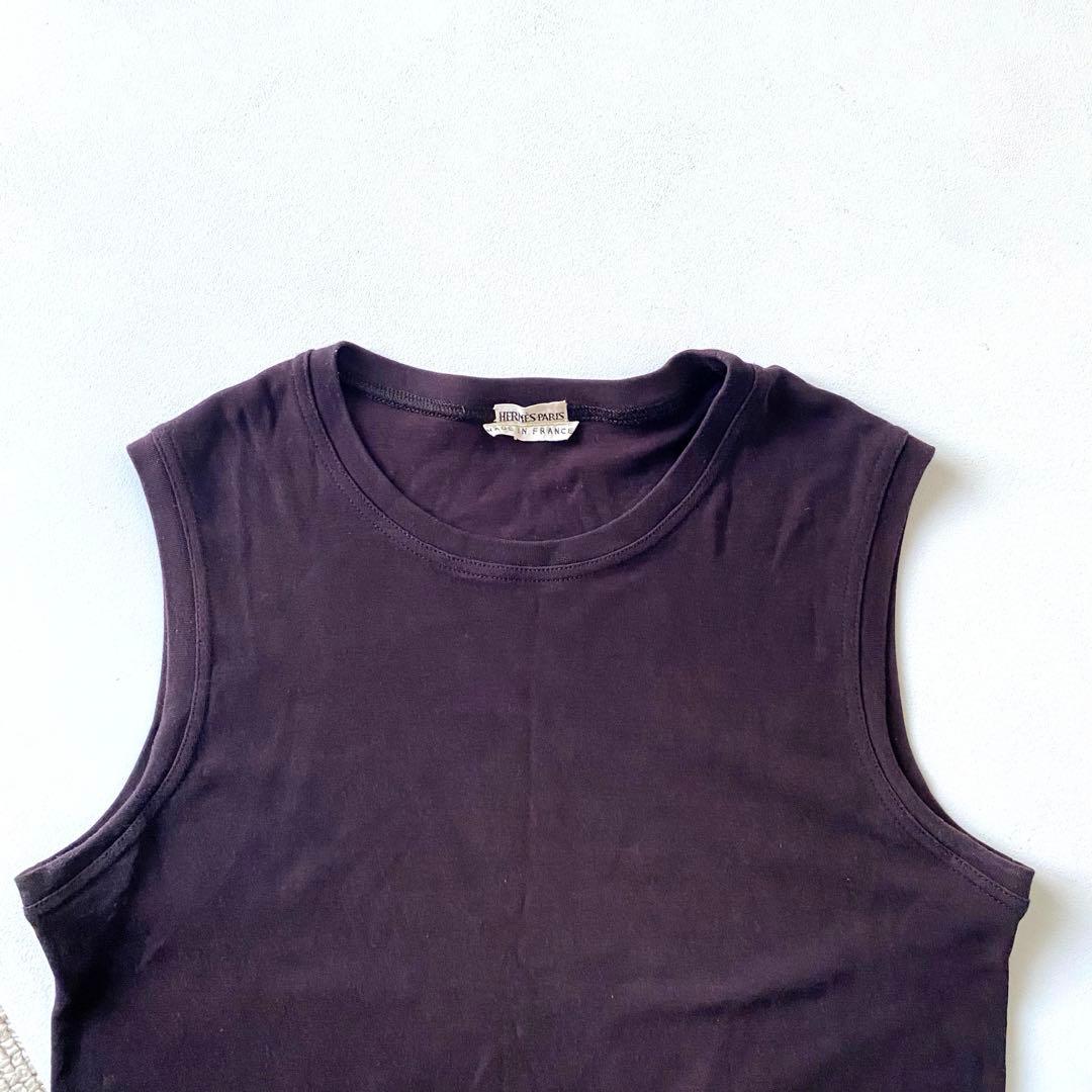 【もんじろうです】エルメス　ノースリーブトップス　36 マルジェラ期