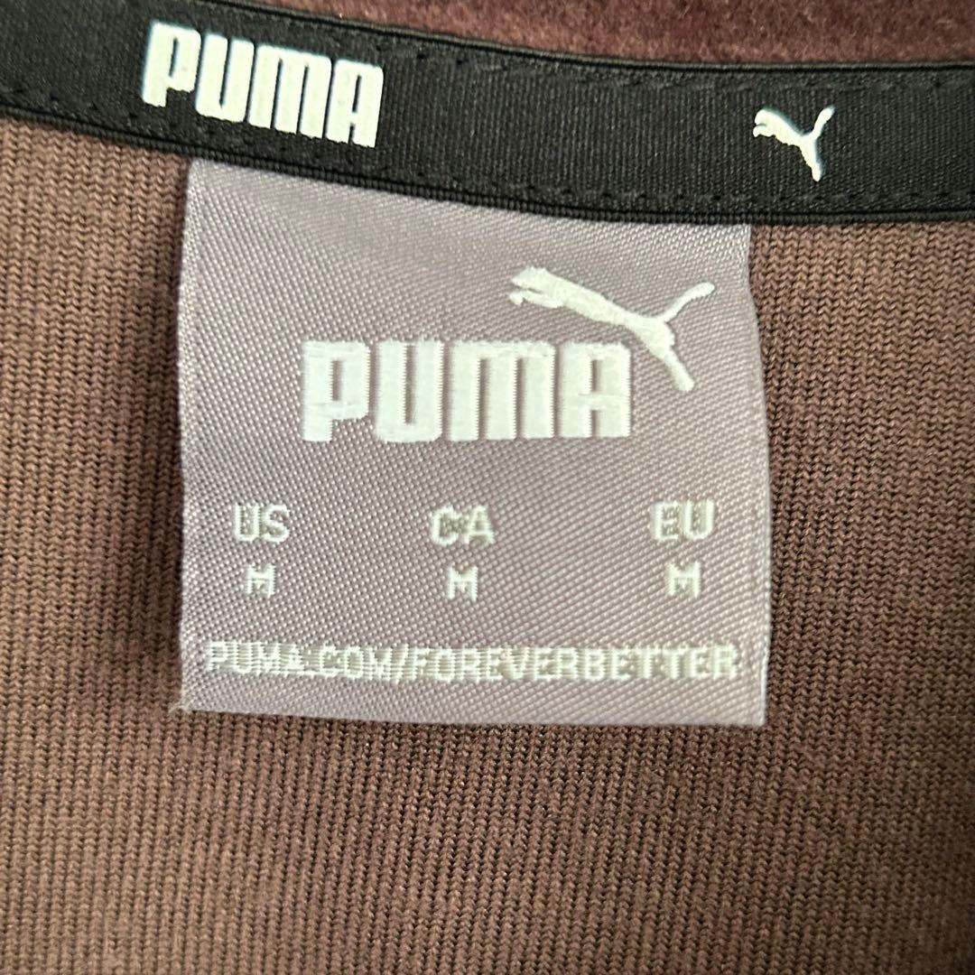 【人気カラー】PUMA セットアップ　ベロア　ロゴ刺繍　ブラウン　美品