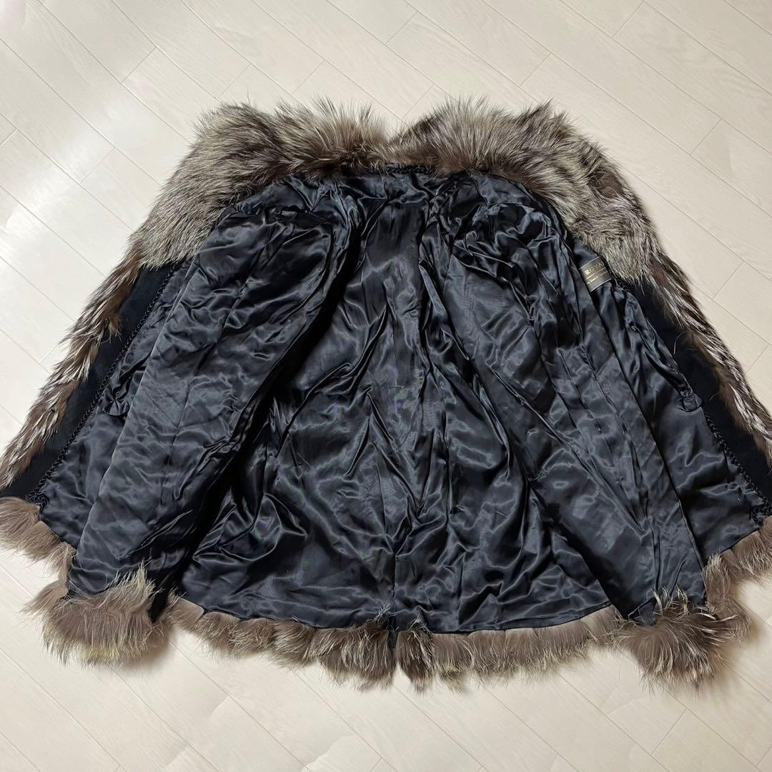 サガフォックス ロイヤル 毛皮 コート ジャケット 最高級 金サガ 着丈70cm