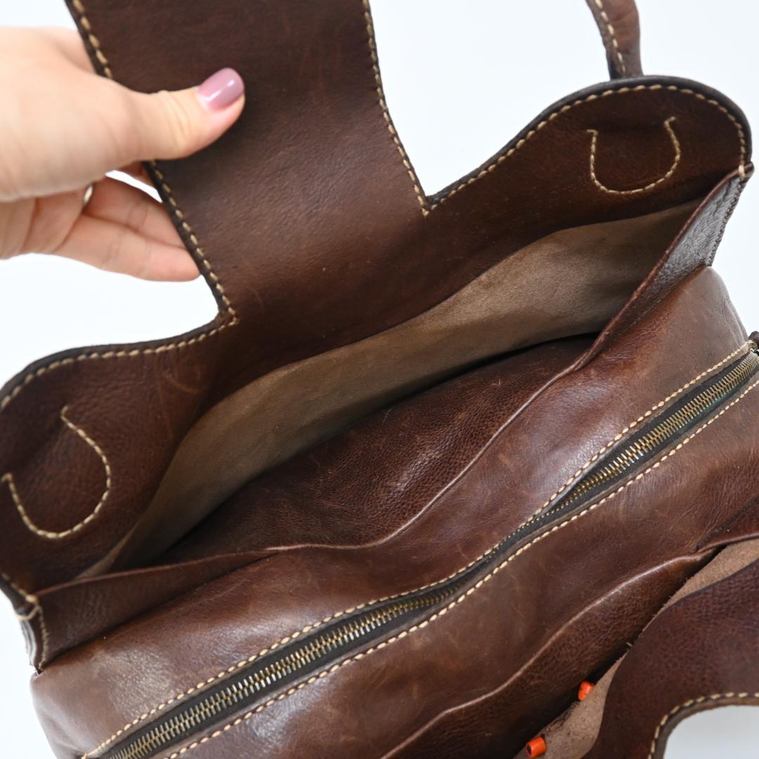 47976★年 アンリークイール ショルダーバッグ ベジタブルタンニン 牛革