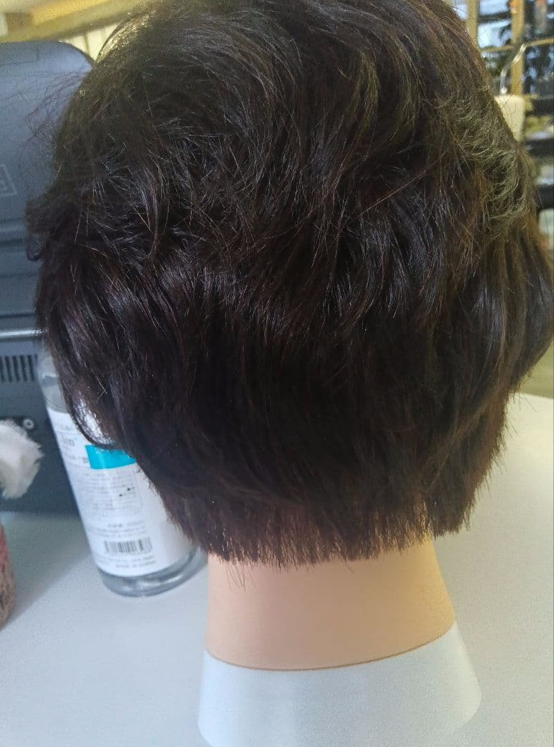 値下げ、ブラウン ショートウィッグ メッシュネット、ハーフ、Candy