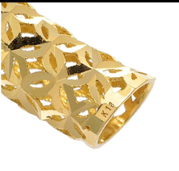 【新品未使用】K18ゴールド 透かし模様 ネックレスチャーム