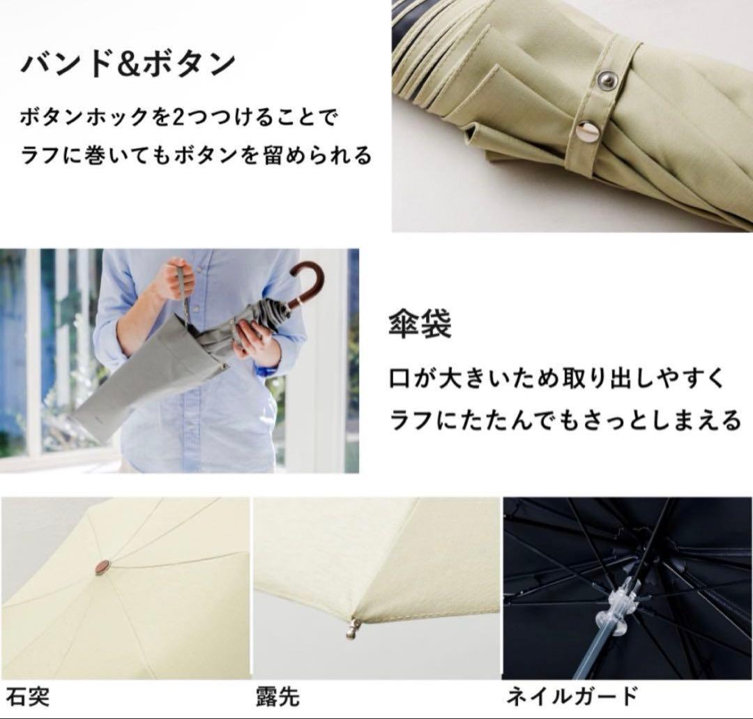 Waterfront 完売　COKAGE+日傘 折りたたみ傘　ホワイト