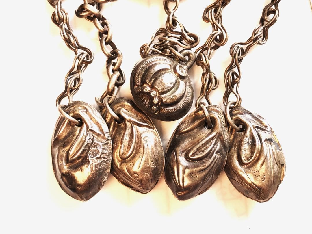 【 明~清代 银挂件 】　ペンダント　広州市文物　中華古玩