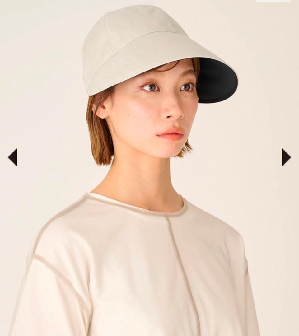 【試着のみ、ハットストラップ付き】サンバリア100　ワイドキャップ