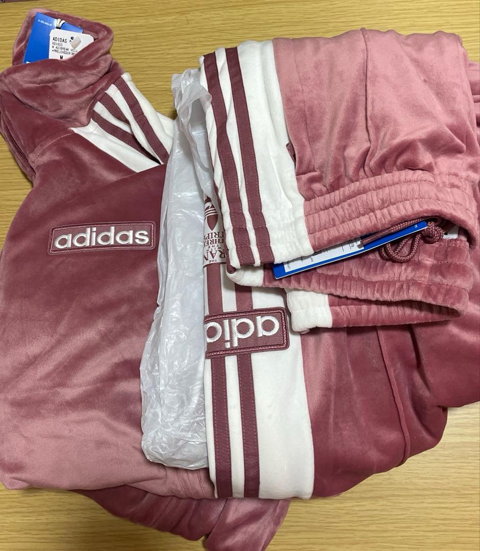 adidas アディブレイクベロア　セットアップ　上下M