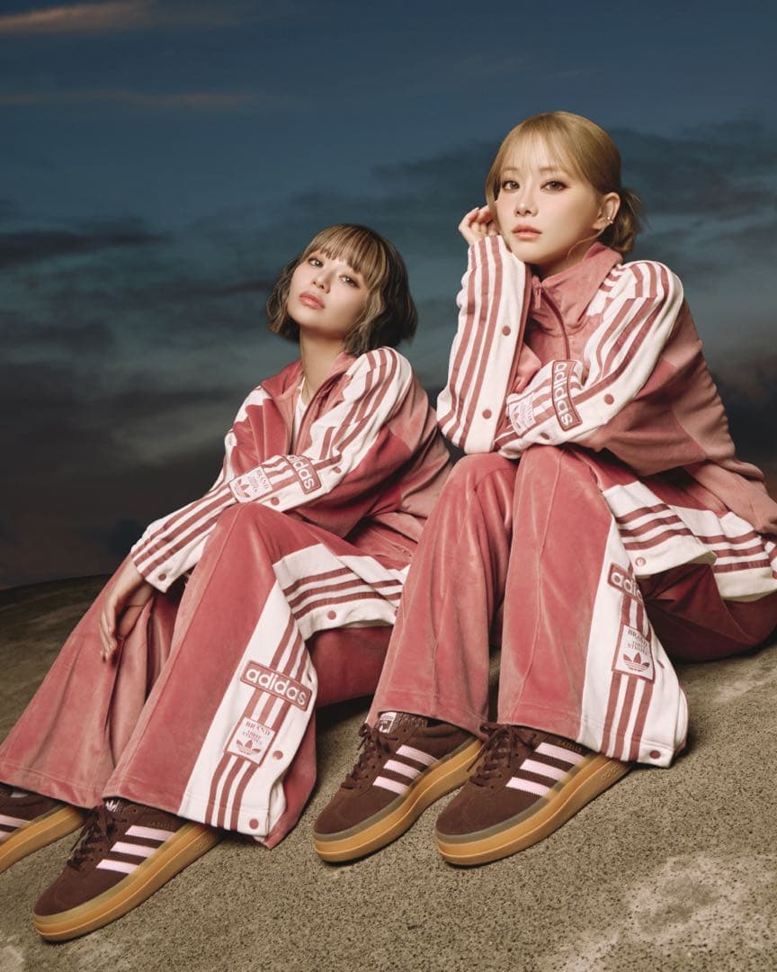 adidas アディブレイクベロア　セットアップ　上下M