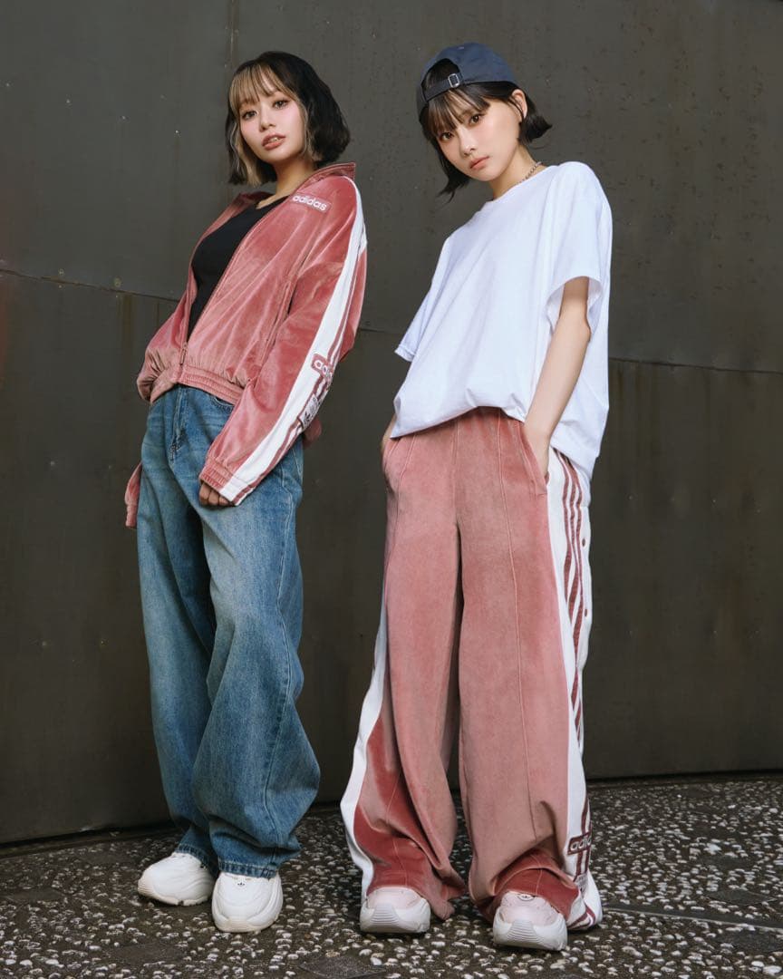 adidas アディブレイクベロア　セットアップ　上下M