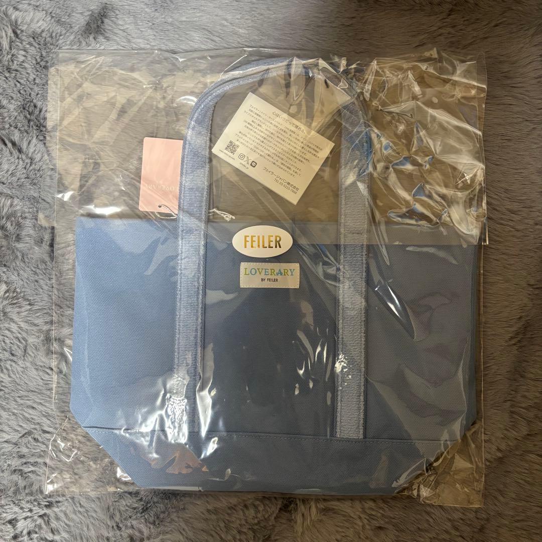 FEILER LOVE PARTY トートバッグ ライトブルー