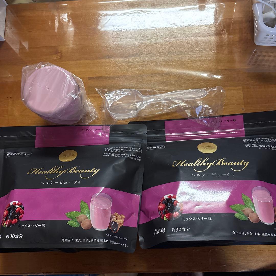 Healthy Beauty ミックスベリー味 360g2袋カップ計量スプーン