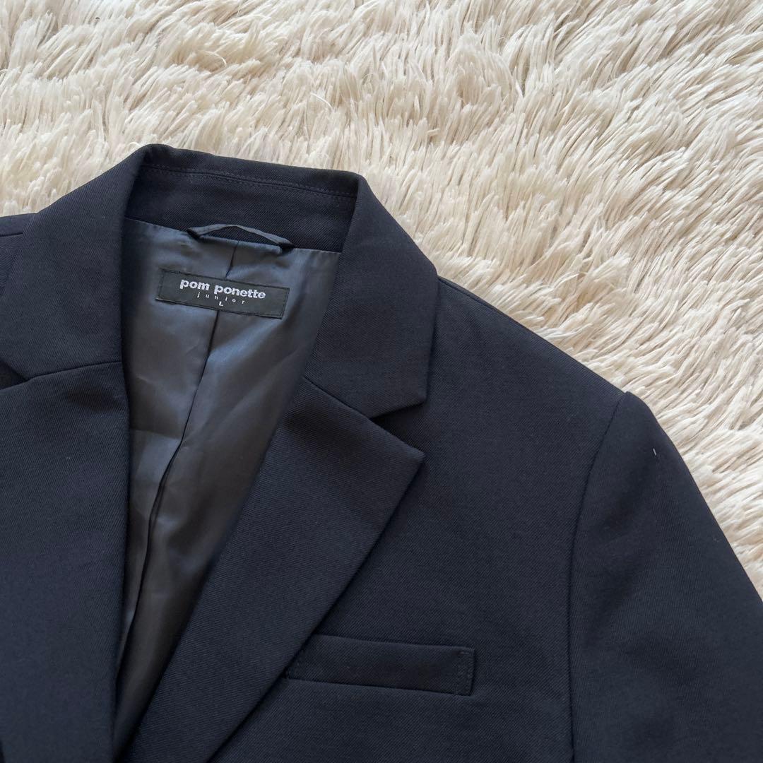ポンポネット スーツ　ブレザー　セット　受験　卒業式　リボンなし　150 160