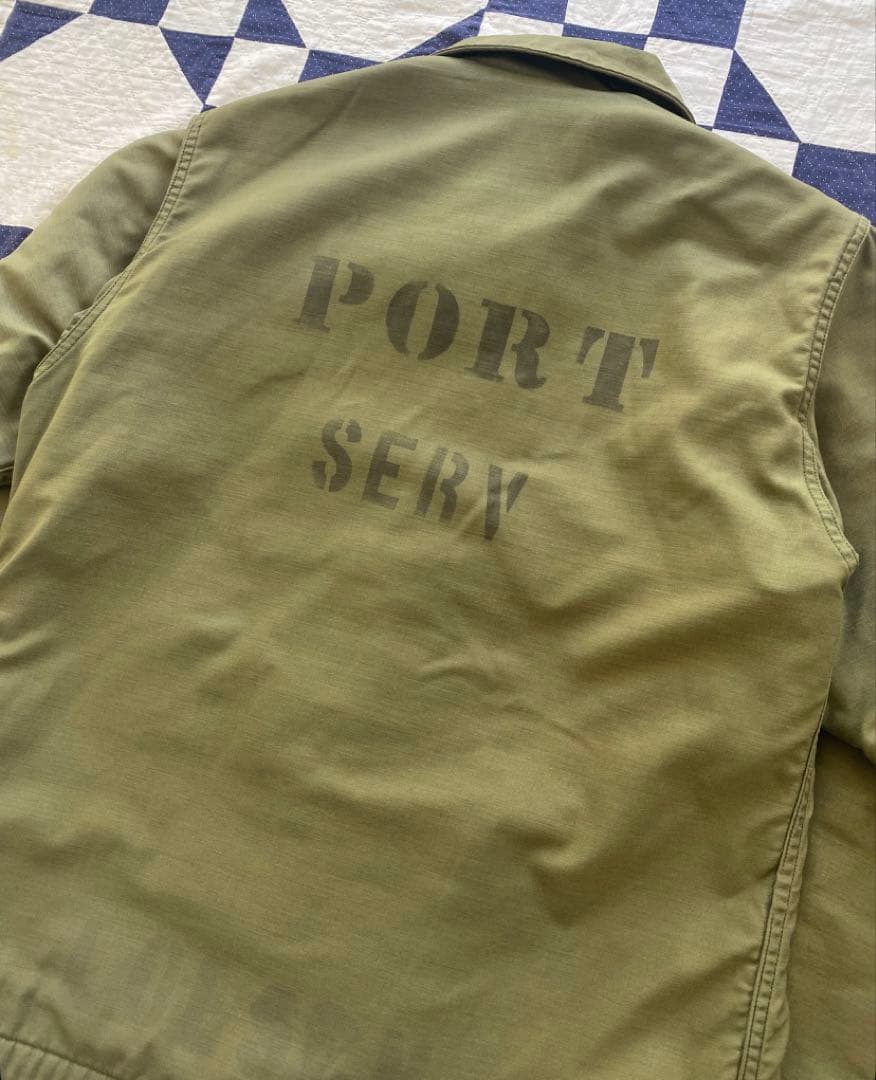 米軍実物 80s A2デッキジャケット バックステンシル　Lサイズ