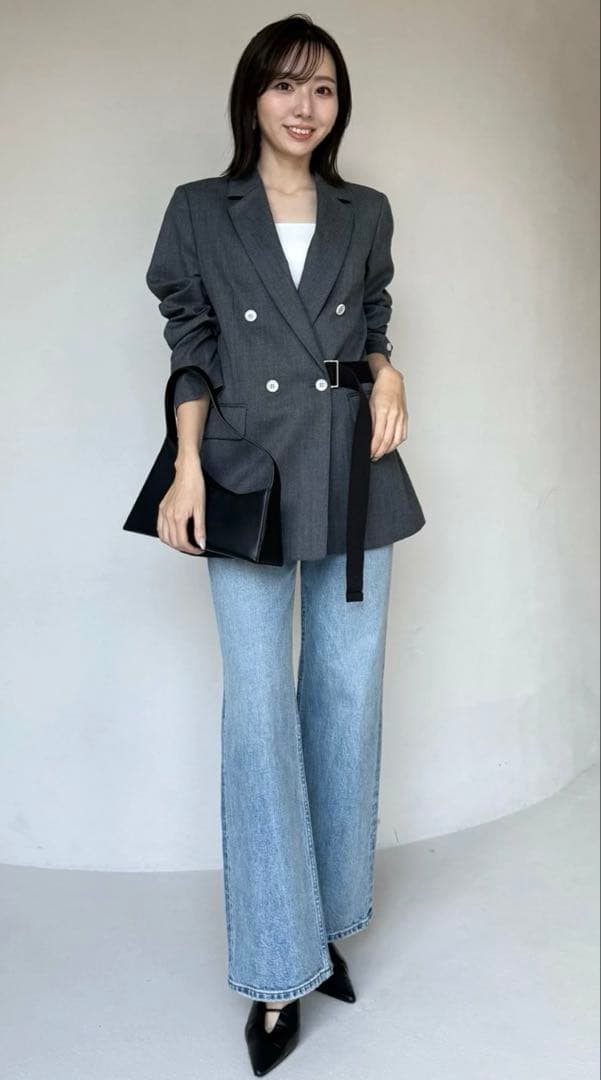 anuans スプリングウールダブルジャケット