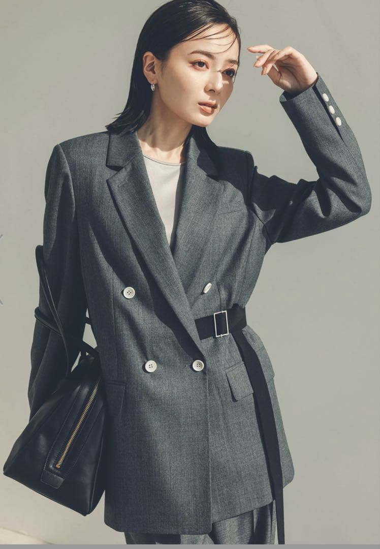 anuans スプリングウールダブルジャケット