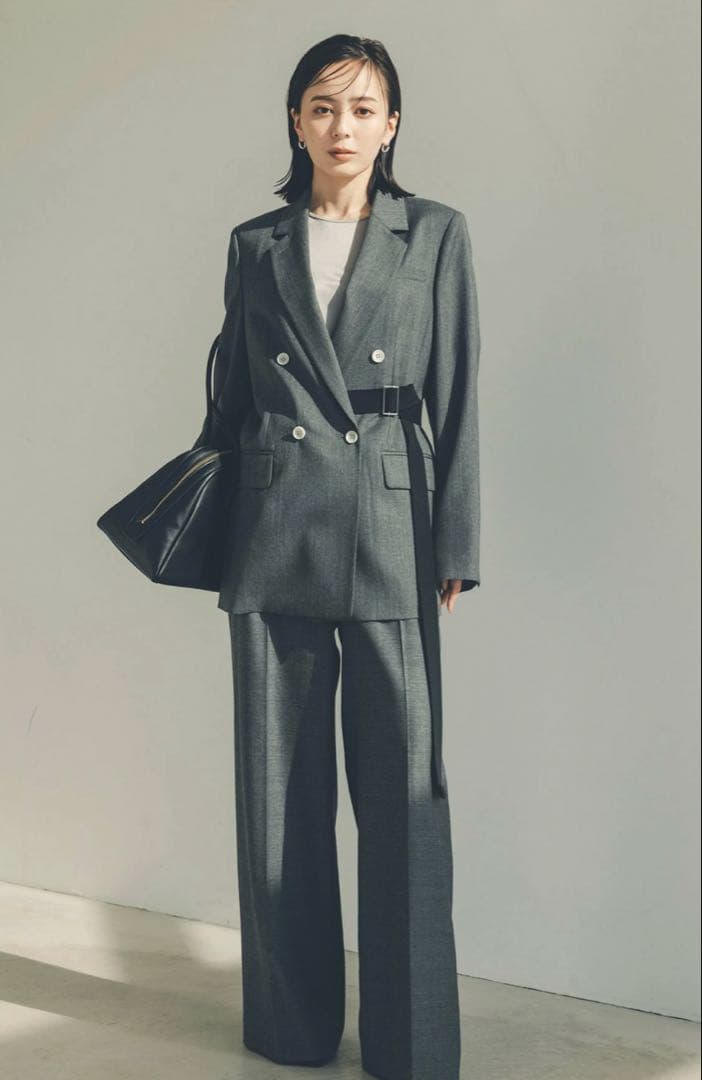 anuans スプリングウールダブルジャケット