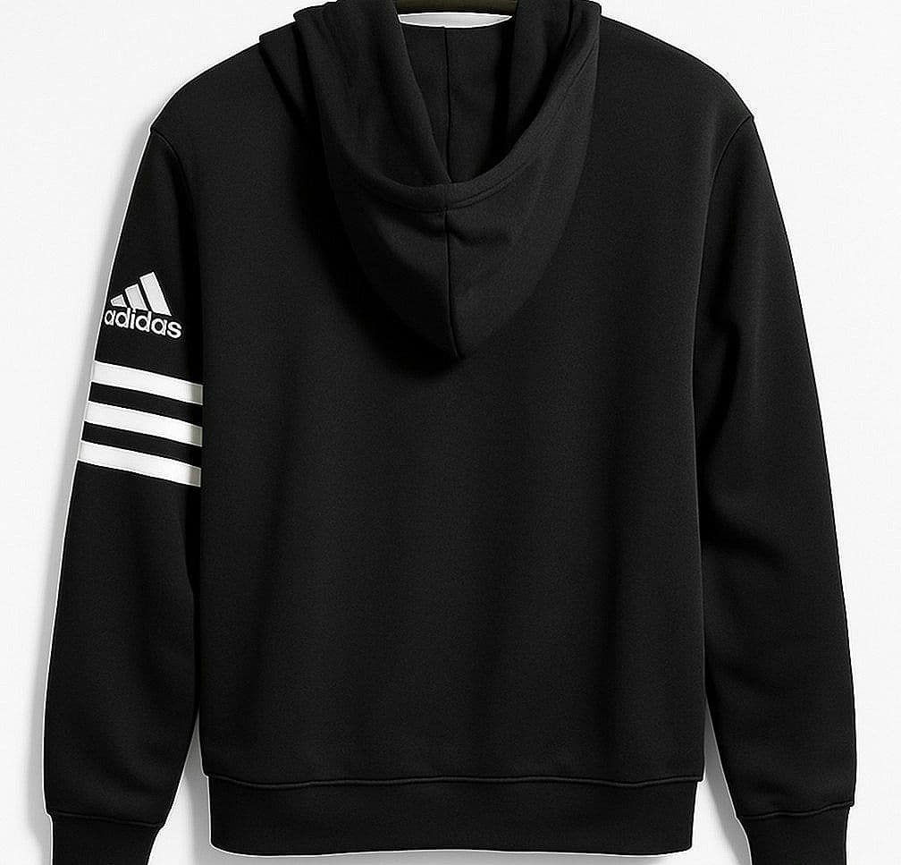 【adidas】 フルジップ スウェットパーカー 黒 3ストライプ S男女兼用