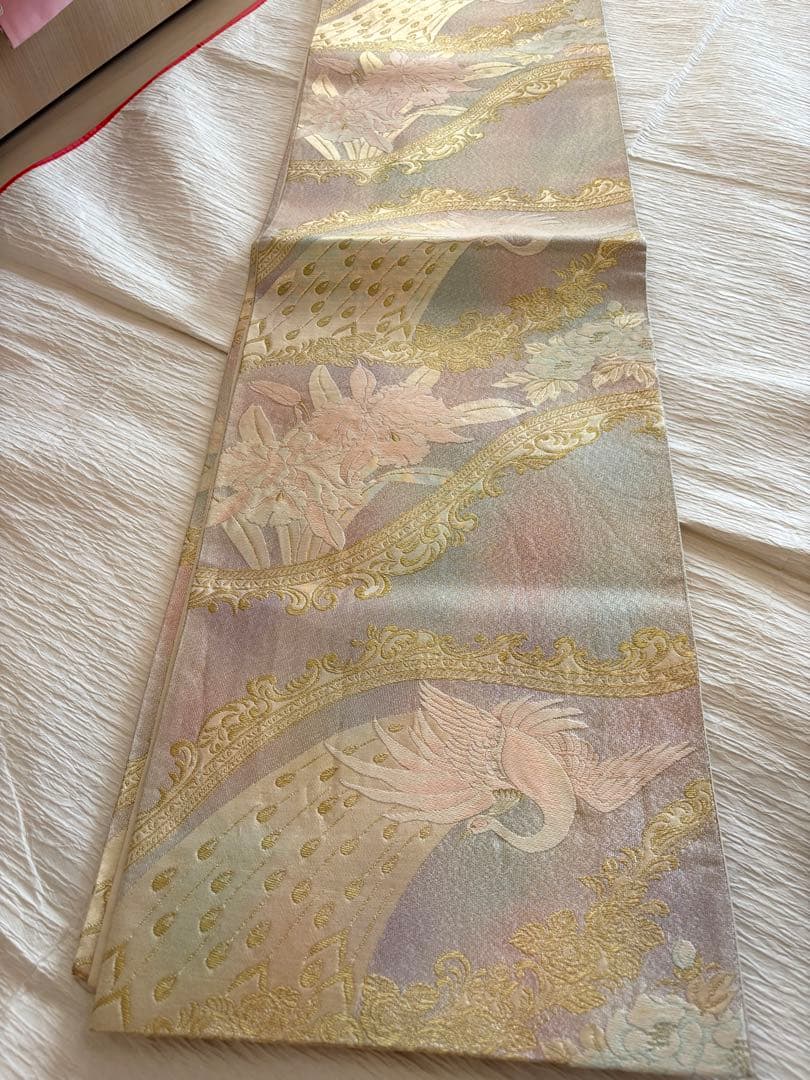 振袖セット 成人式応援 クリーム色系 紫系 ヴィンテージ MH2512261