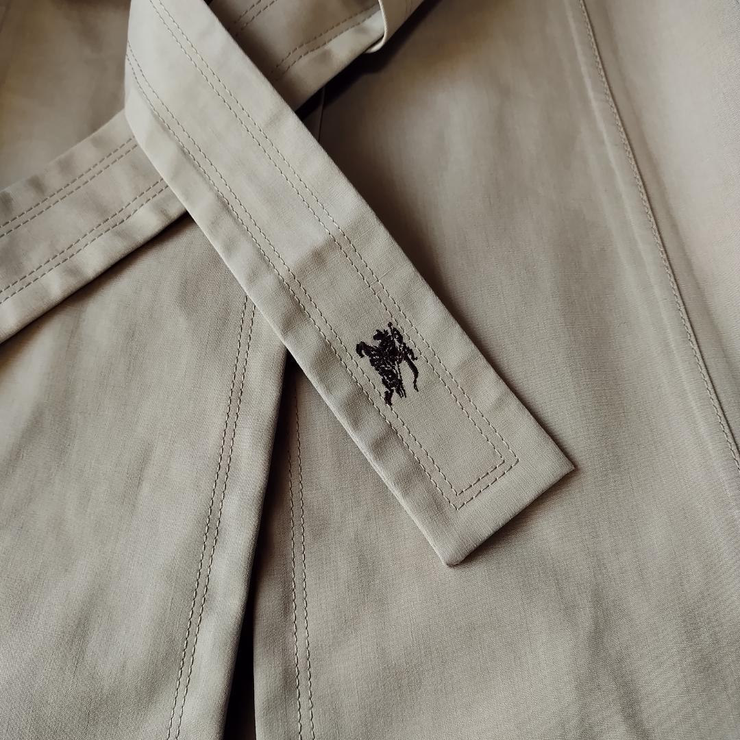 バーバリーブルーレーベル トレンチコート ベルト ハリ感 ノバチェック M ロゴ