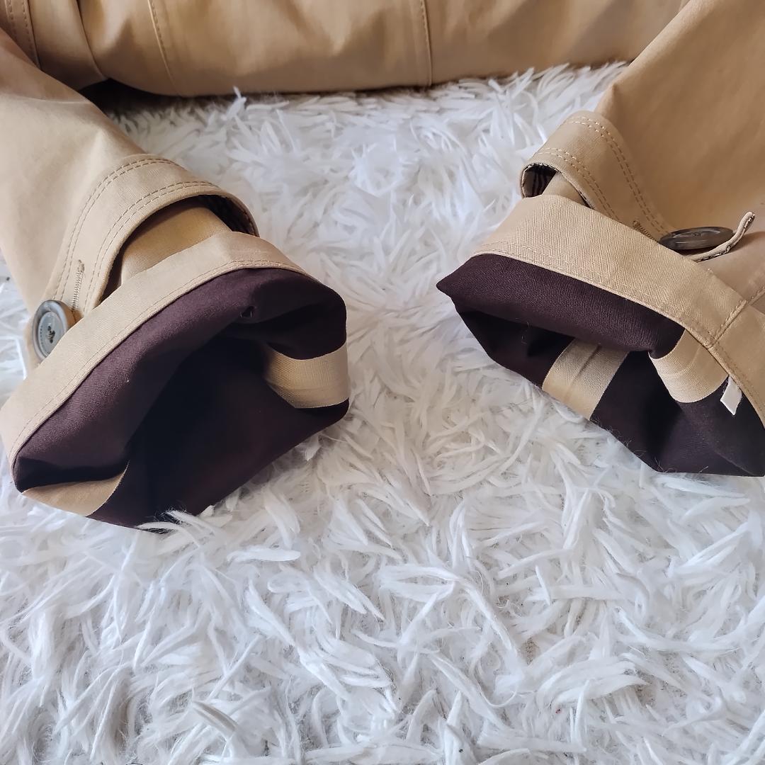 バーバリーブルーレーベル トレンチコート ベルト ハリ感 ノバチェック M ロゴ