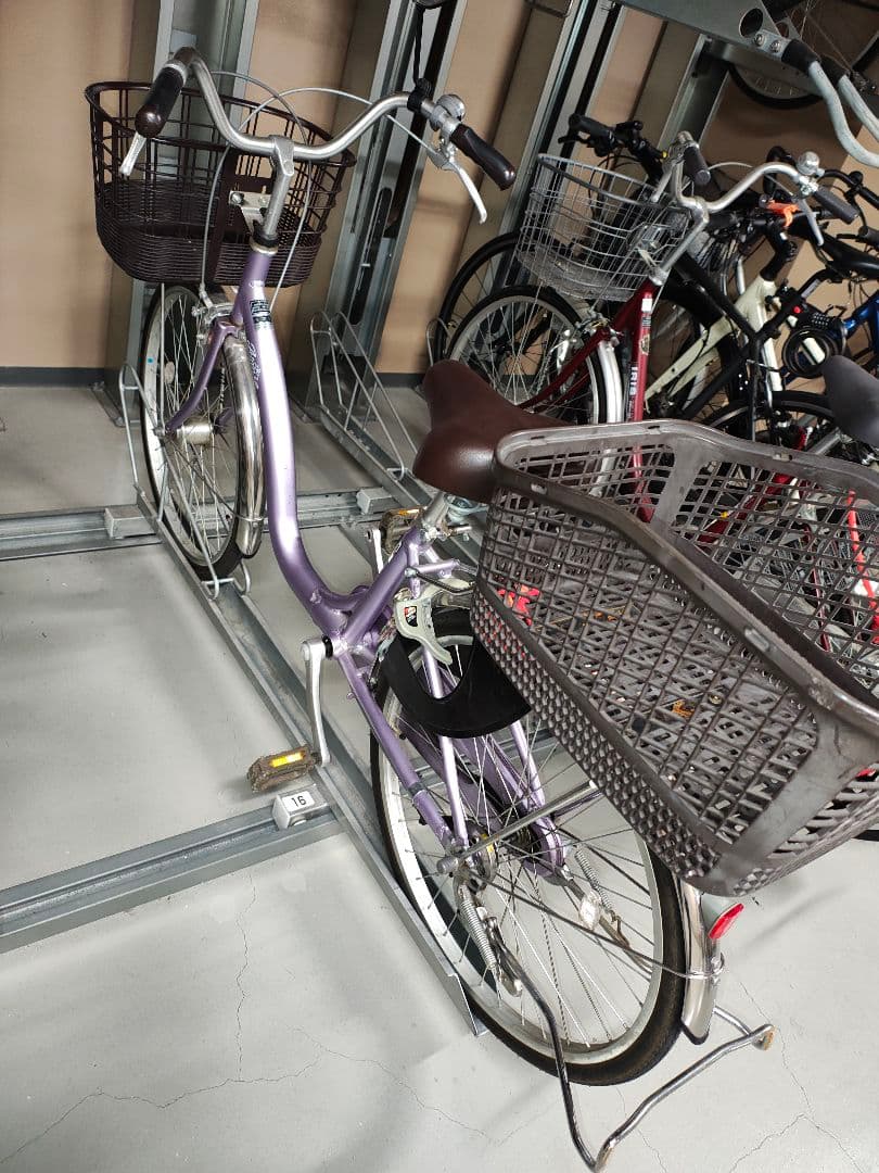 自転車お買い物がはかどる前後バスケット付