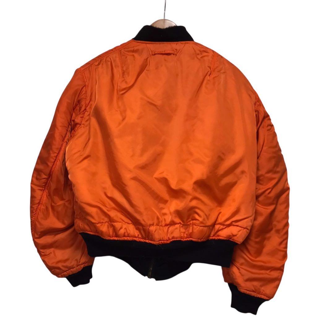 90s ALPHA ビンテージフライトジャケット　MA1 USA製 ブラック