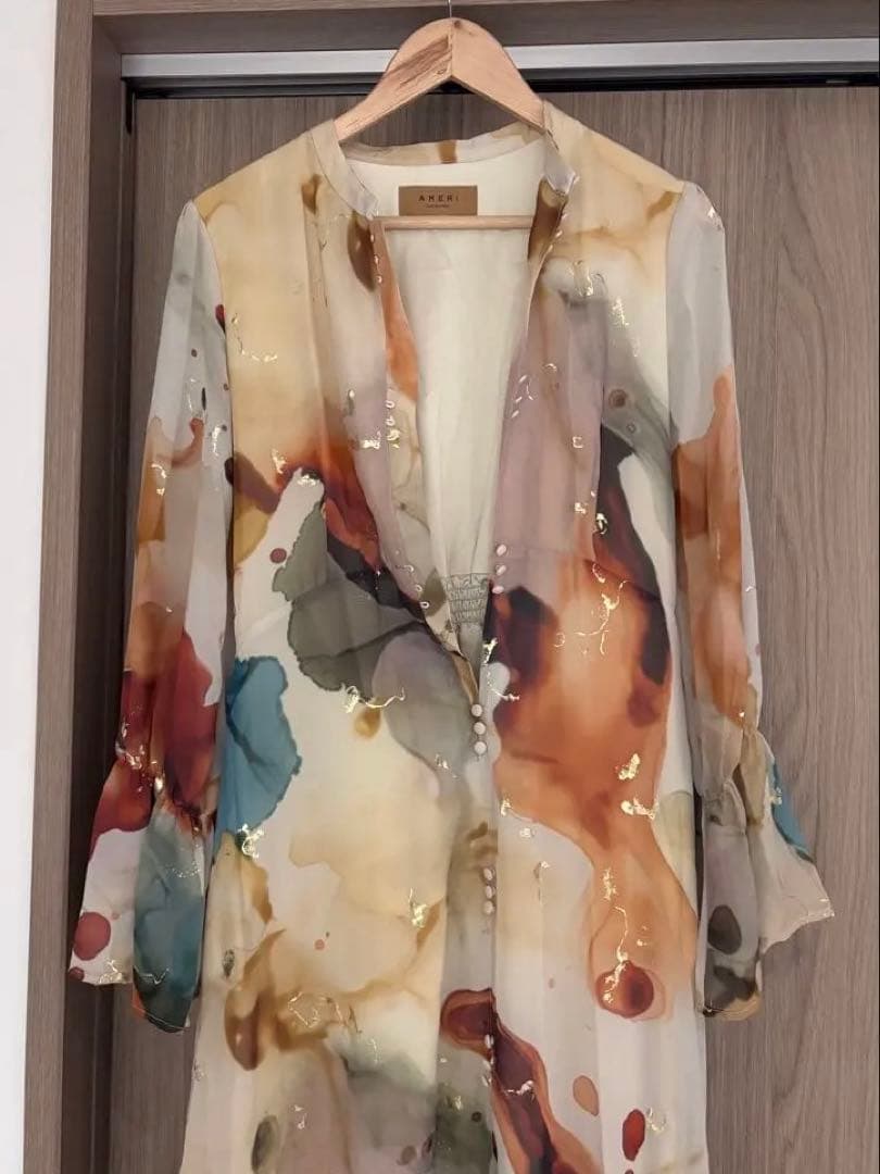 ワンピース AMERI UNDRESSED AMELIA INK ART DRESS