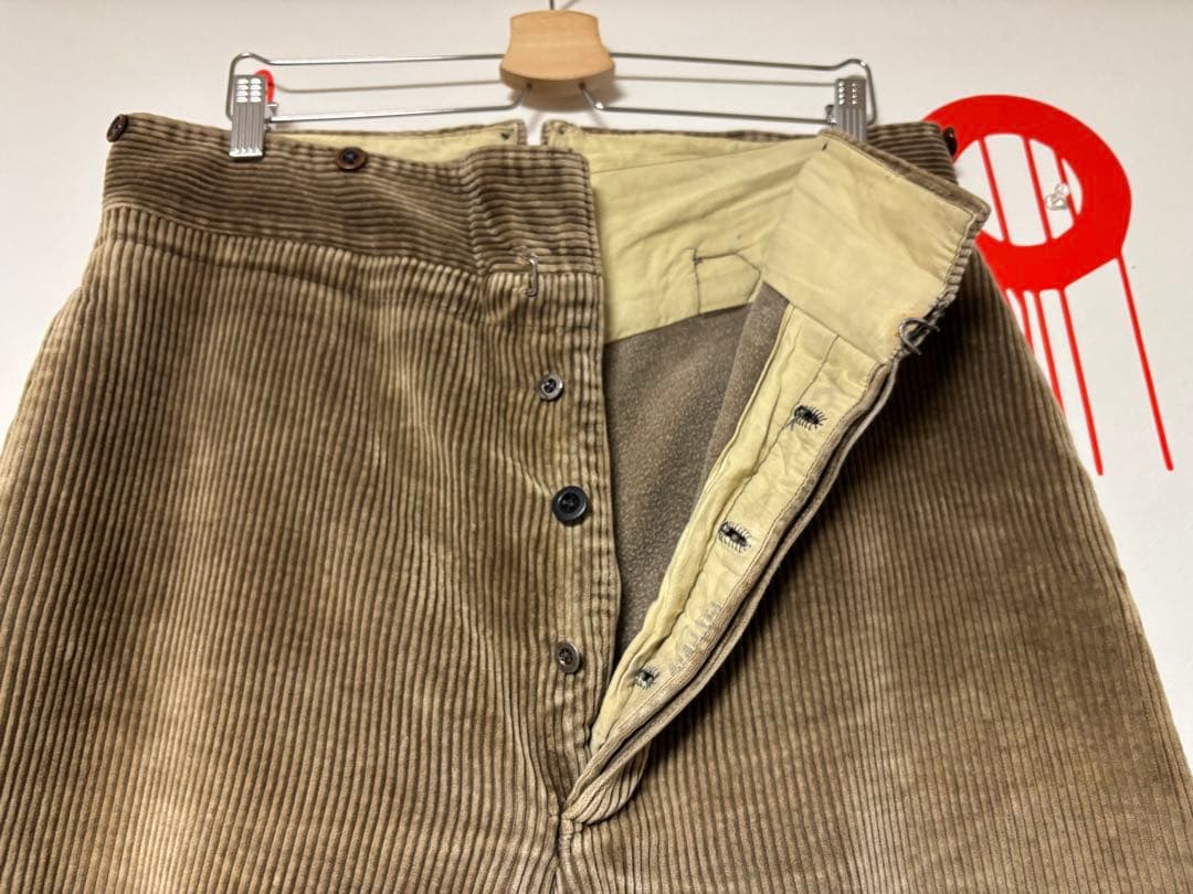 30s40s フランス 太畝コーデュロイパンツ ダミアン