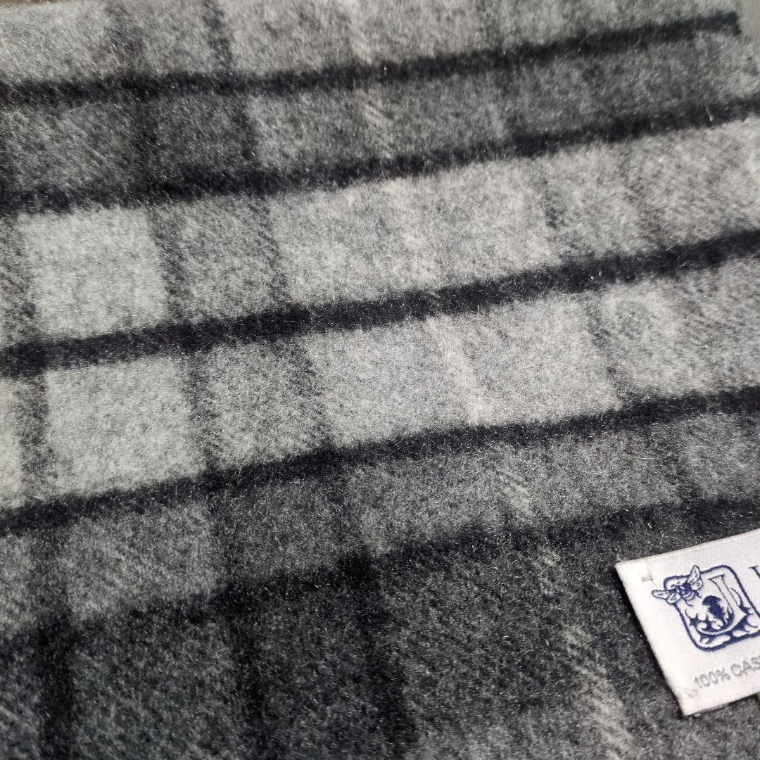 ジョンストンズ カシミヤ100％マフラー グレー系 スコットランド製