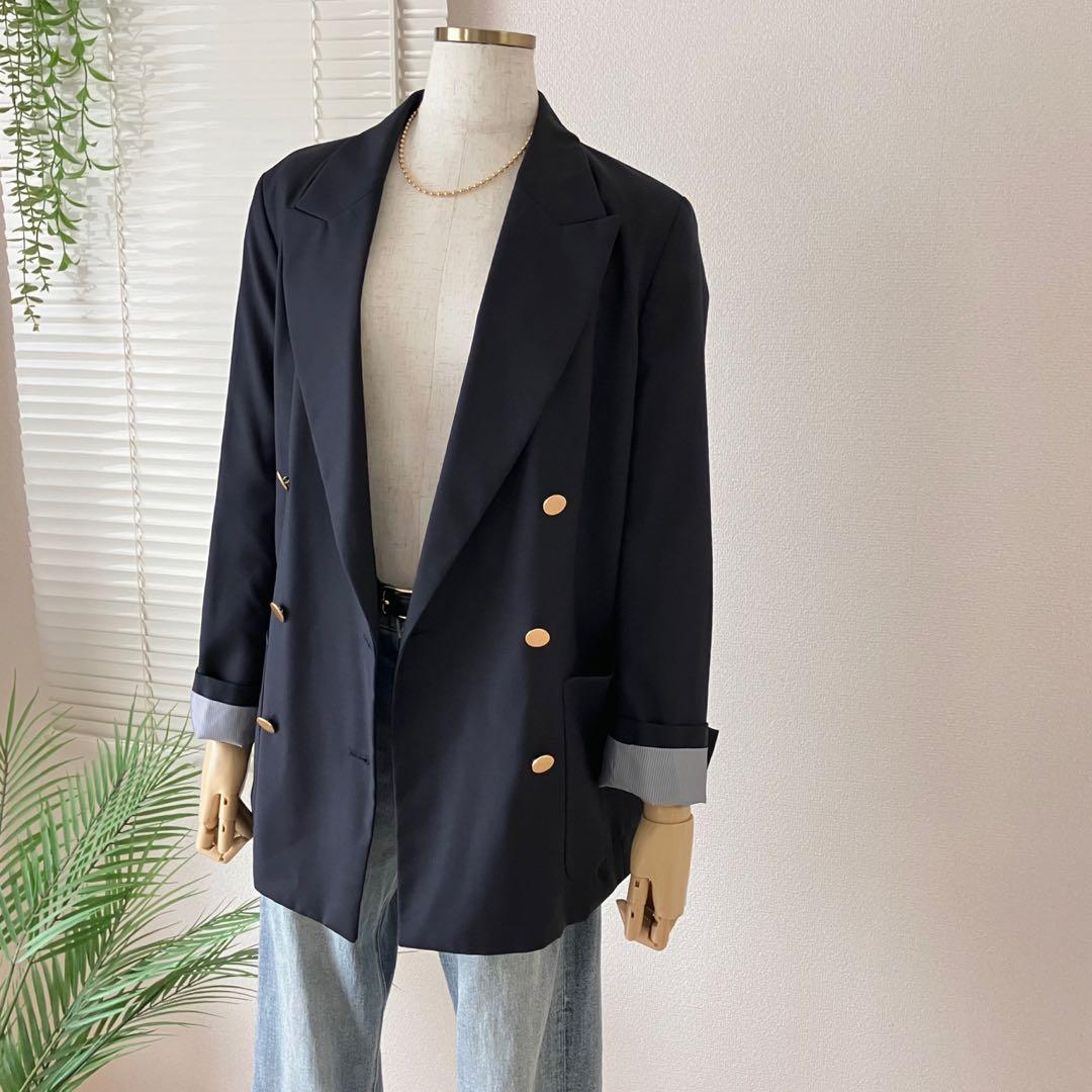 【2024】JOURNAL STANDARD ダブルフロントジャケット 36 紺