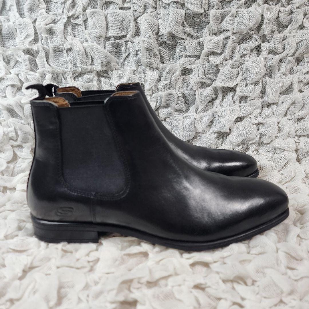 ガレ海未使用 スケッチャーズ ミラー ボリス サイドゴア レザー ブーツ