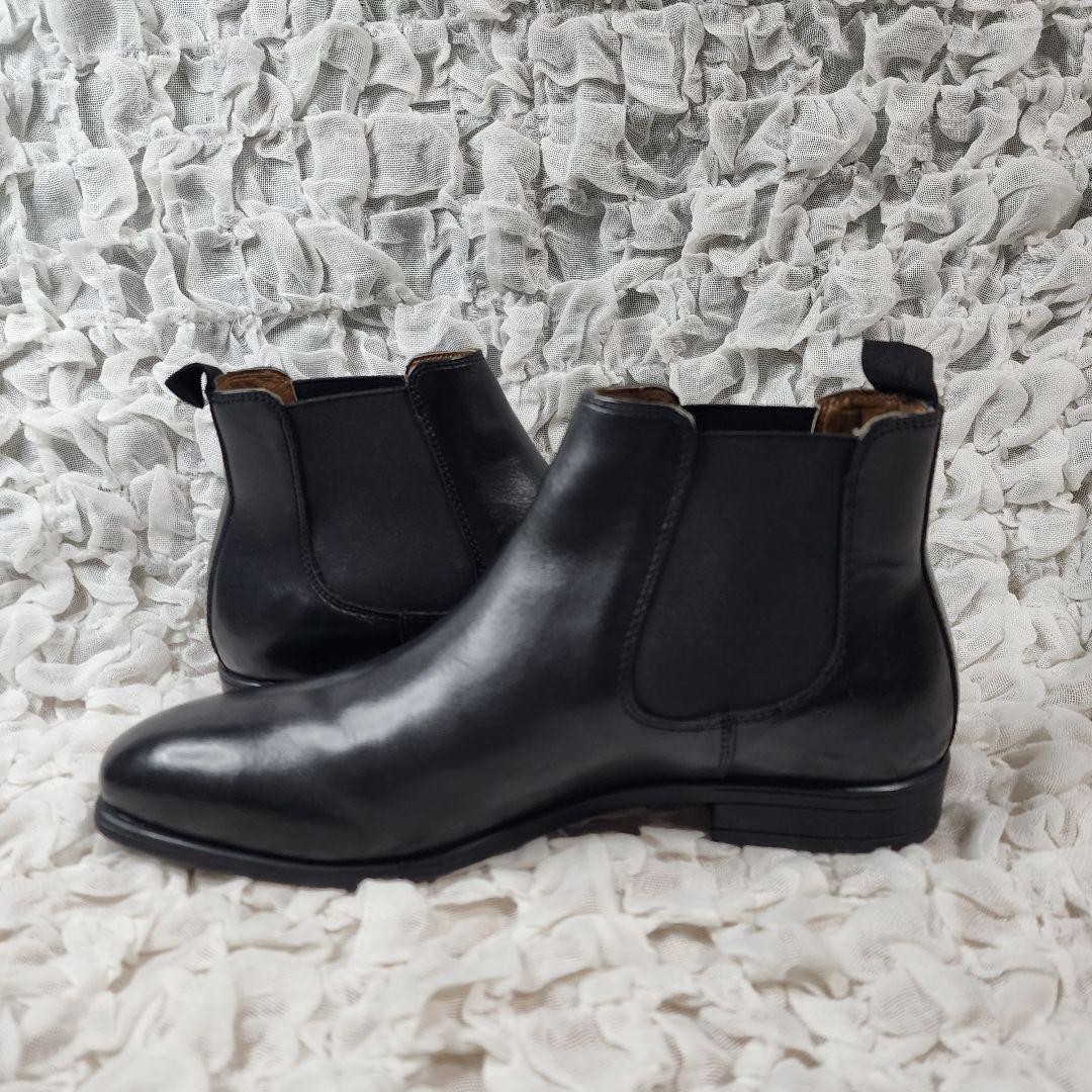 ガレ海未使用 スケッチャーズ ミラー ボリス サイドゴア レザー ブーツ