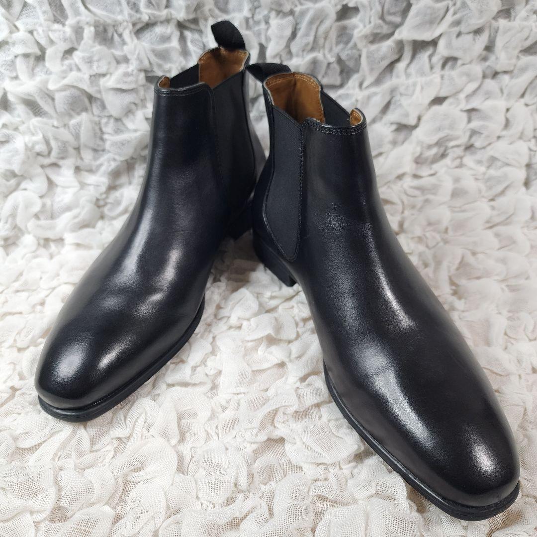 ガレ海未使用 スケッチャーズ ミラー ボリス サイドゴア レザー ブーツ