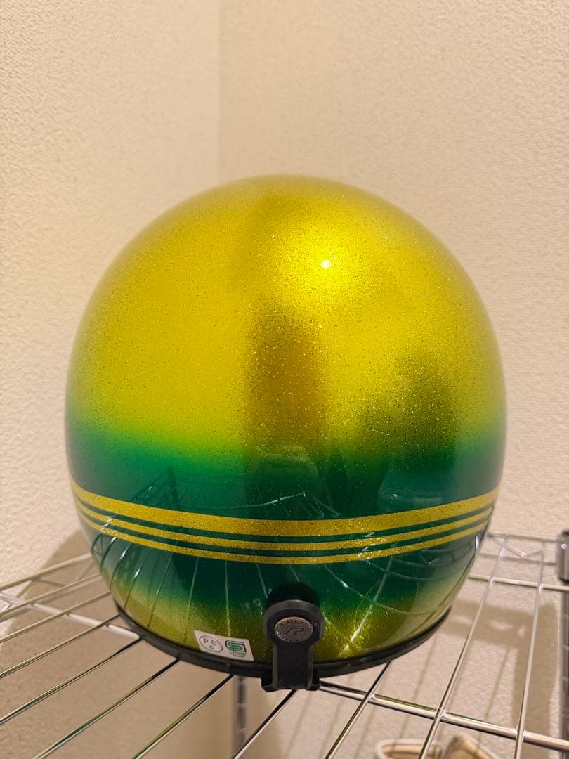 グリーンゴールド ジェットヘルメット