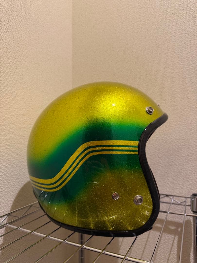 グリーンゴールド ジェットヘルメット