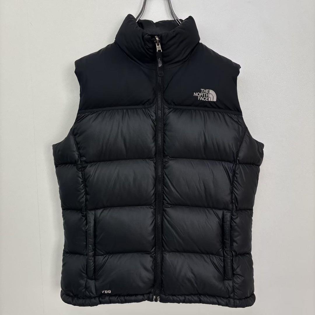 ノースフェイス 700FIL ヌプシ ダウンベスト ブラック レディースXL