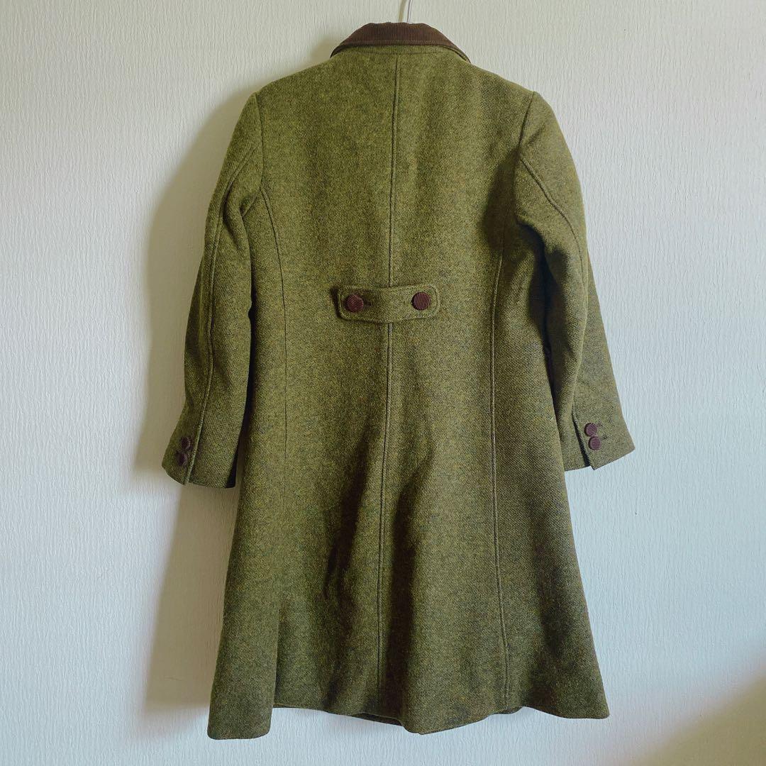 きれいめ◎CHILD WOMAN ウール　チェスターコート　オリーブカーキ系