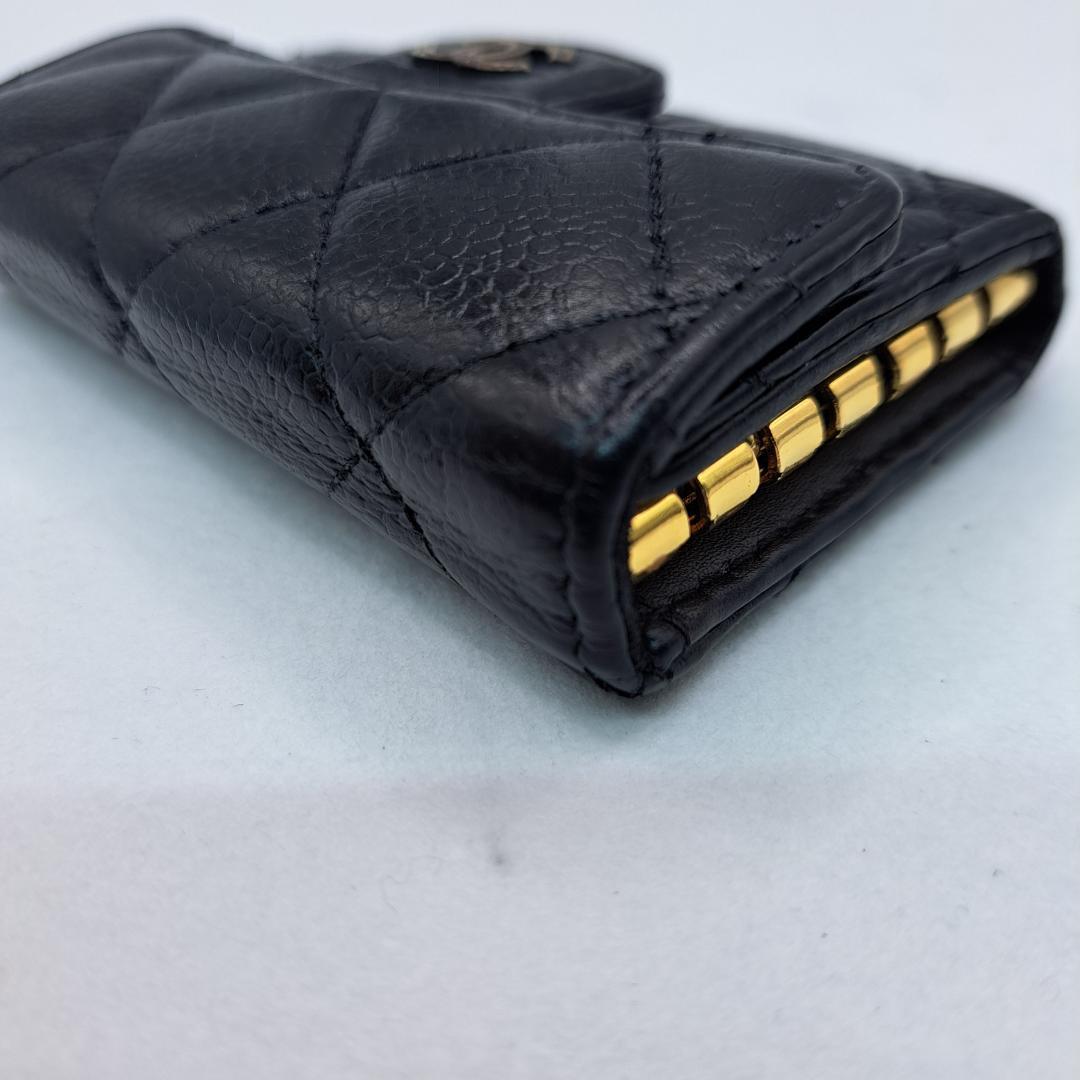 CHANEL 　マトラッセ　キーケース　ブラック　財布