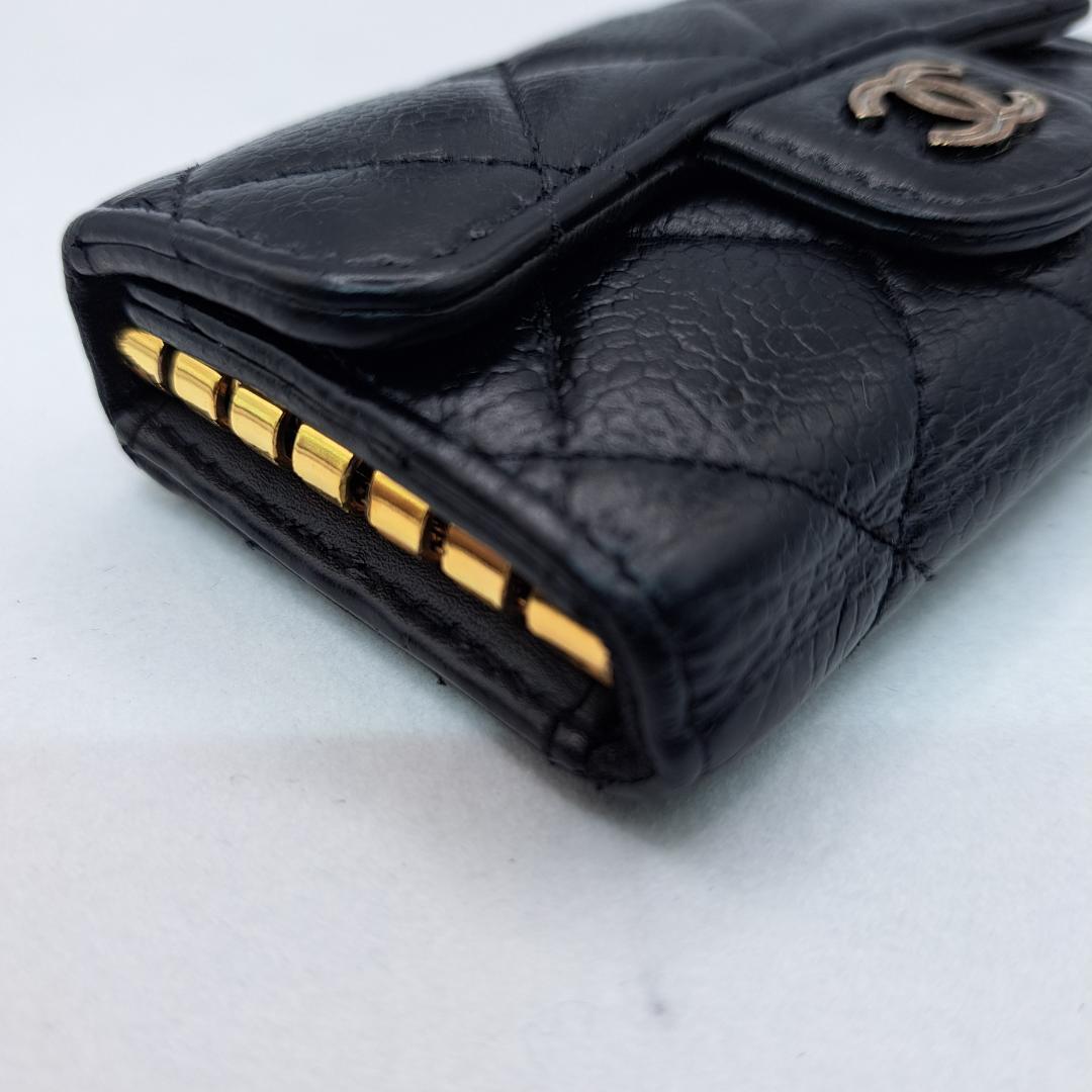CHANEL 　マトラッセ　キーケース　ブラック　財布