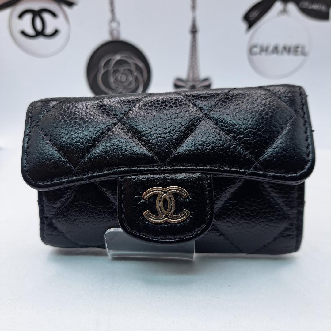 CHANEL 　マトラッセ　キーケース　ブラック　財布