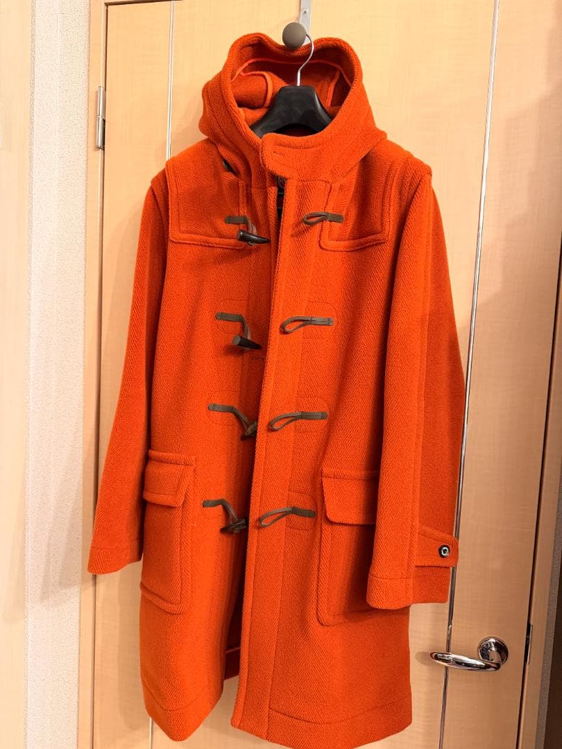 INVERTERE ダッフルコート オレンジ 38 2025年購入 美品