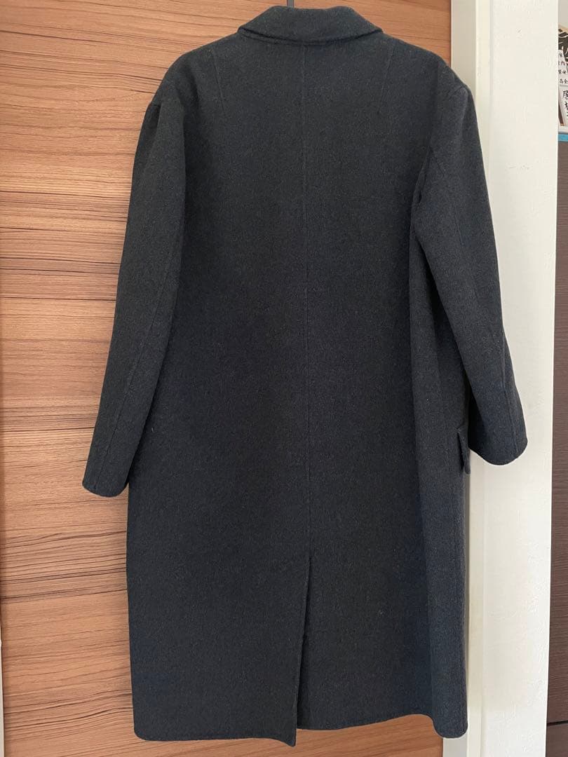 ソフィードール 34 カシミア混　ダークグレー チェスターコート 2ボタン