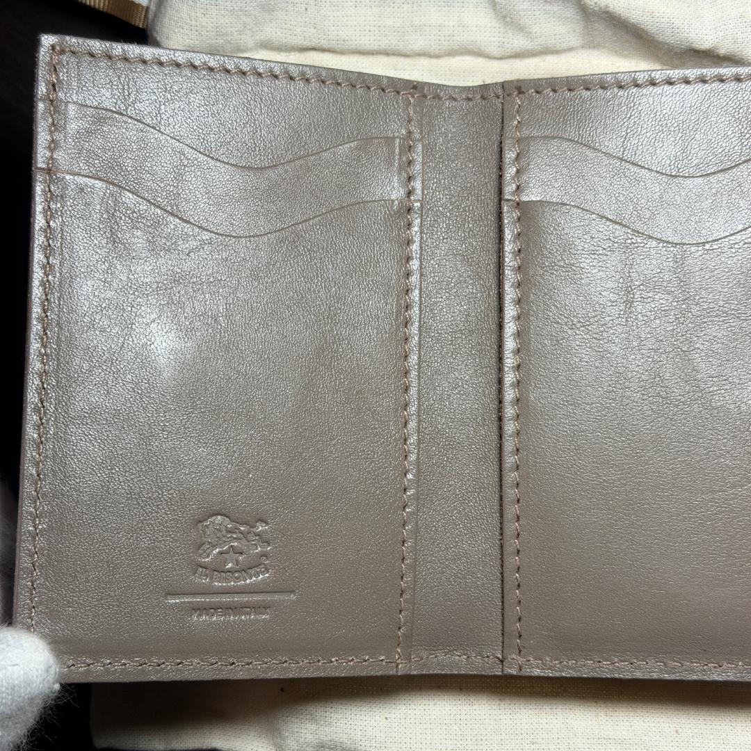 【新品未使用】イルビゾンテ 二つ折り がま口 財布 グレー