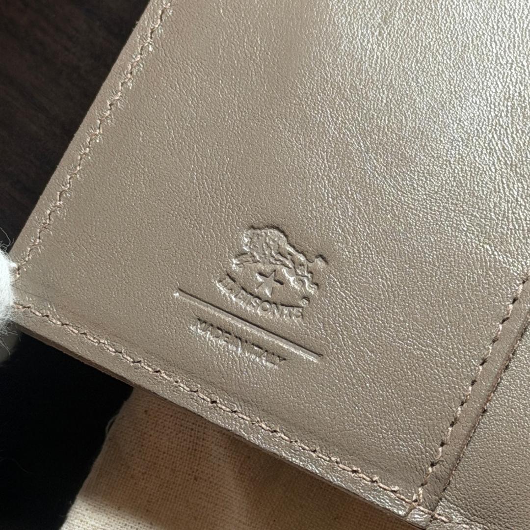 【新品未使用】イルビゾンテ 二つ折り がま口 財布 グレー