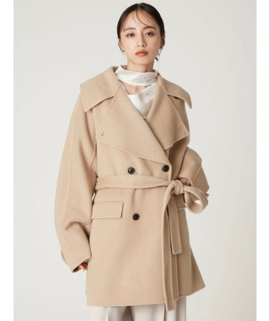 【FRAY I.D】ウールリバーミドルAラインコート