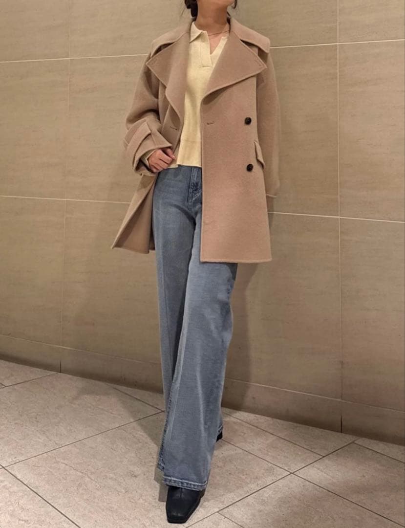 【FRAY I.D】ウールリバーミドルAラインコート